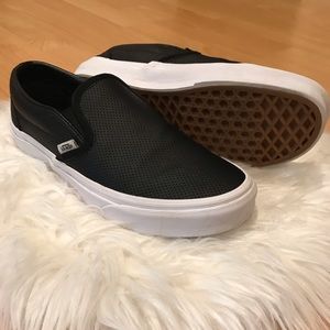 Vans Perforated Leather Slip-Ons